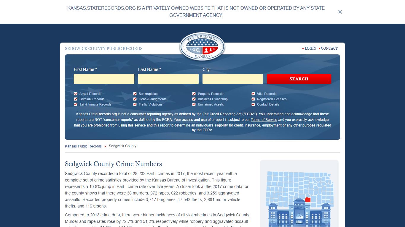 Sedgwick County Arrest, Court, and Public Records | StateRecords.org